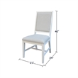 Solid Wood Traditional Dining Chair Set of 2 Chalk