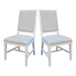 Solid Wood Traditional Dining Chair Set of 2 Chalk