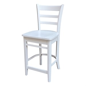 International Concepts 24&quot Solid Wood Emily Counter Height Dining Stool