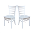 International Concepts Set of Two Emily Side Chairs Chalk