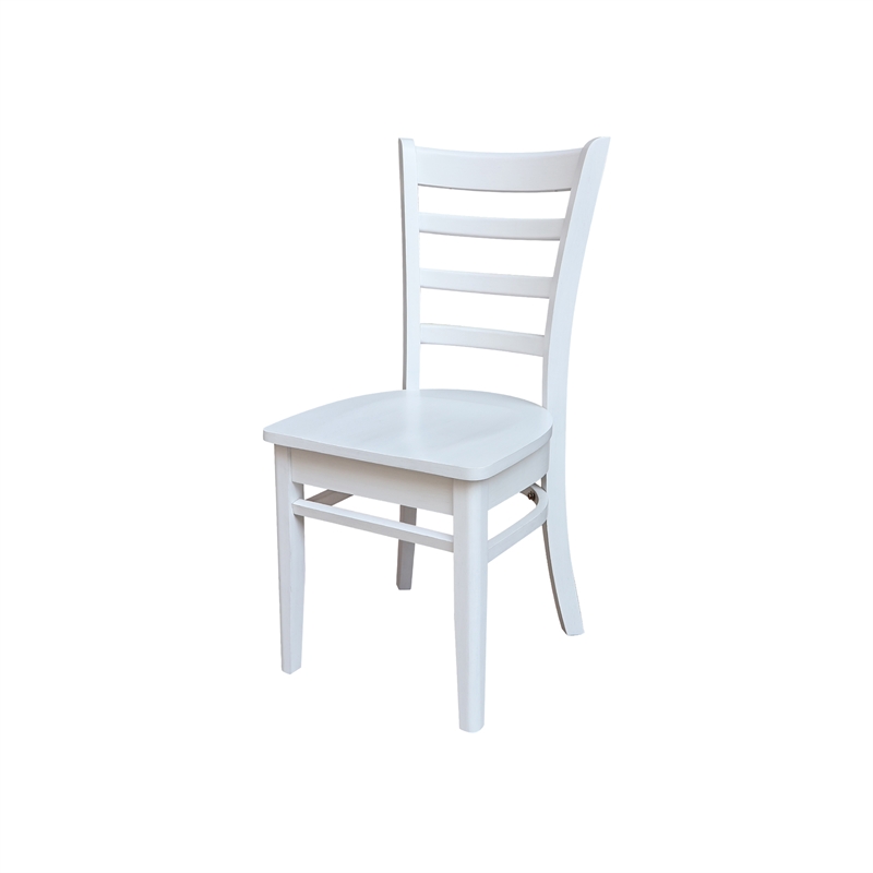 International Concepts Set of Two Emily Side Chairs Chalk