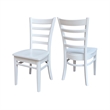 International Concepts Set of Two Emily Side Chairs Chalk