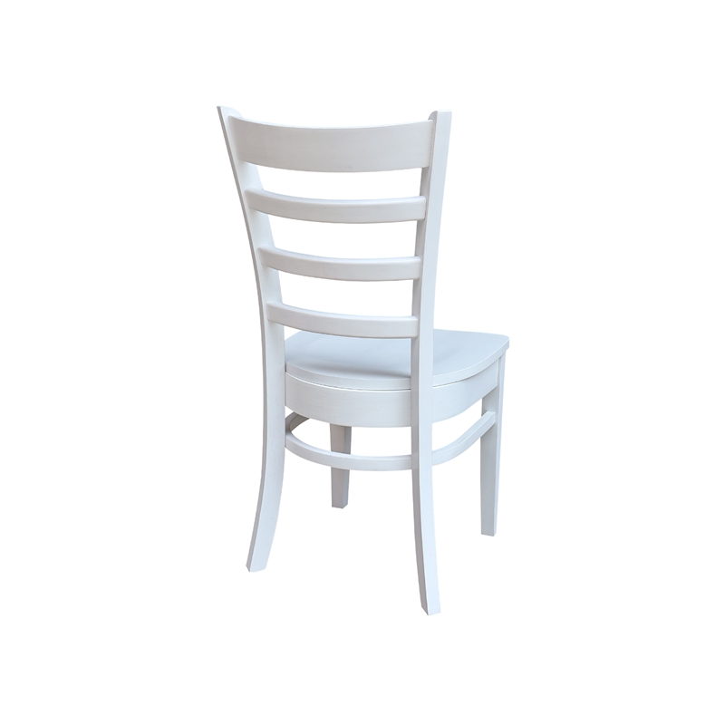 International Concepts Set of Two Emily Side Chairs Chalk
