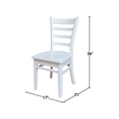 International Concepts Set of Two Emily Side Chairs Chalk