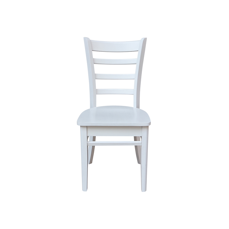 International Concepts Set of Two Emily Side Chairs Chalk