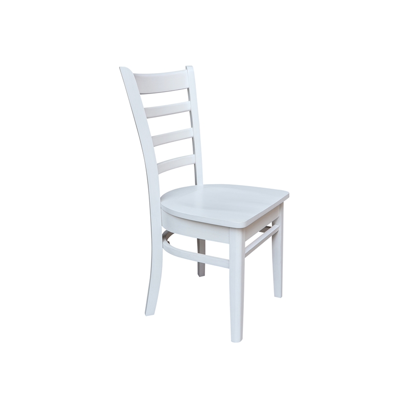 International Concepts Set of Two Emily Side Chairs Chalk