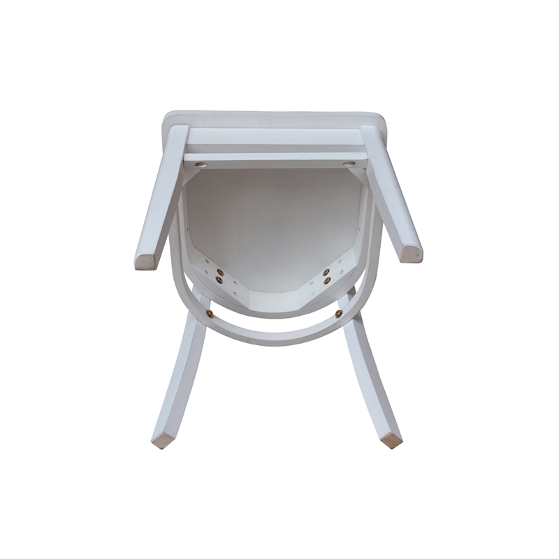 International Concepts Set of Two Emily Side Chairs Chalk