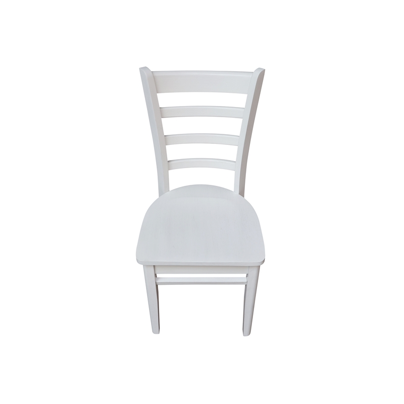 International Concepts Set of Two Emily Side Chairs Chalk