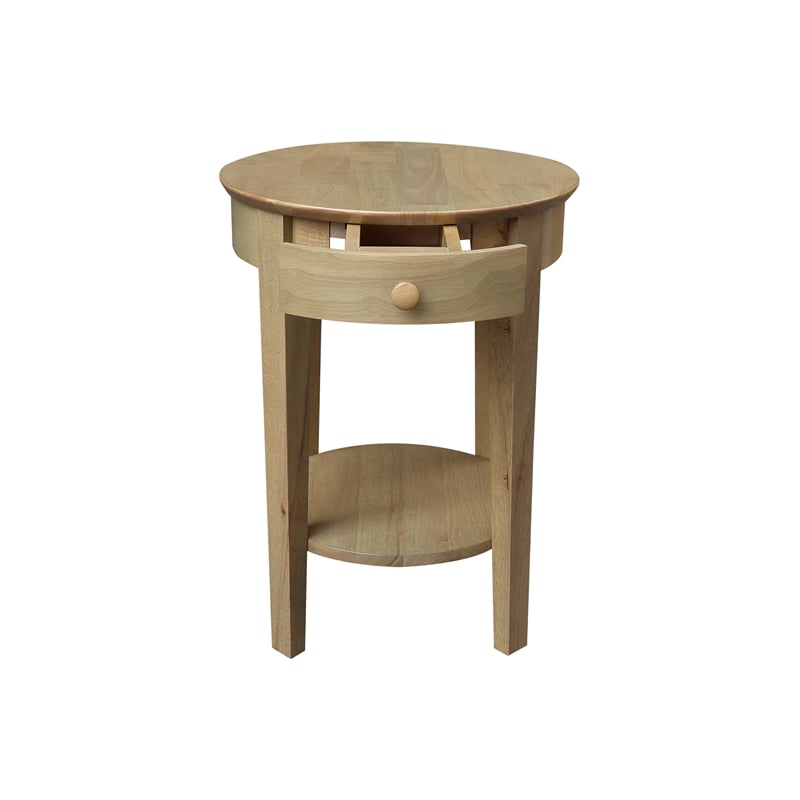 Solid Wood Phillips Accent Table with Drawer