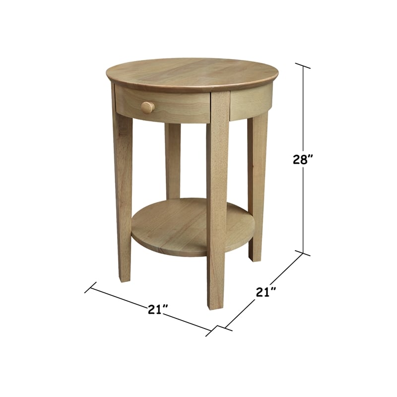 Solid Wood Phillips Accent Table with Drawer