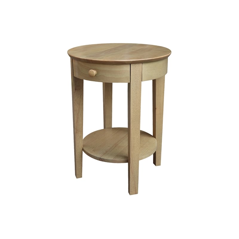 Solid Wood Phillips Accent Table with Drawer