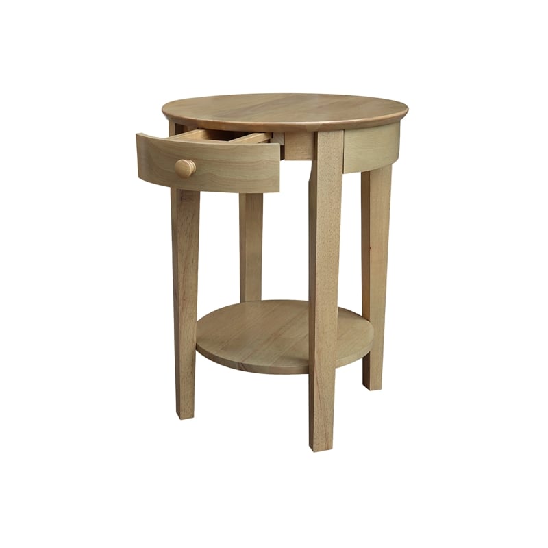 Solid Wood Phillips Accent Table with Drawer