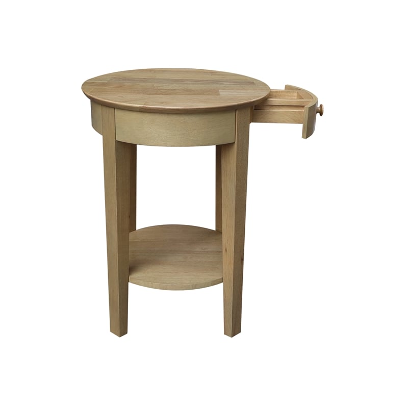 Solid Wood Phillips Accent Table with Drawer