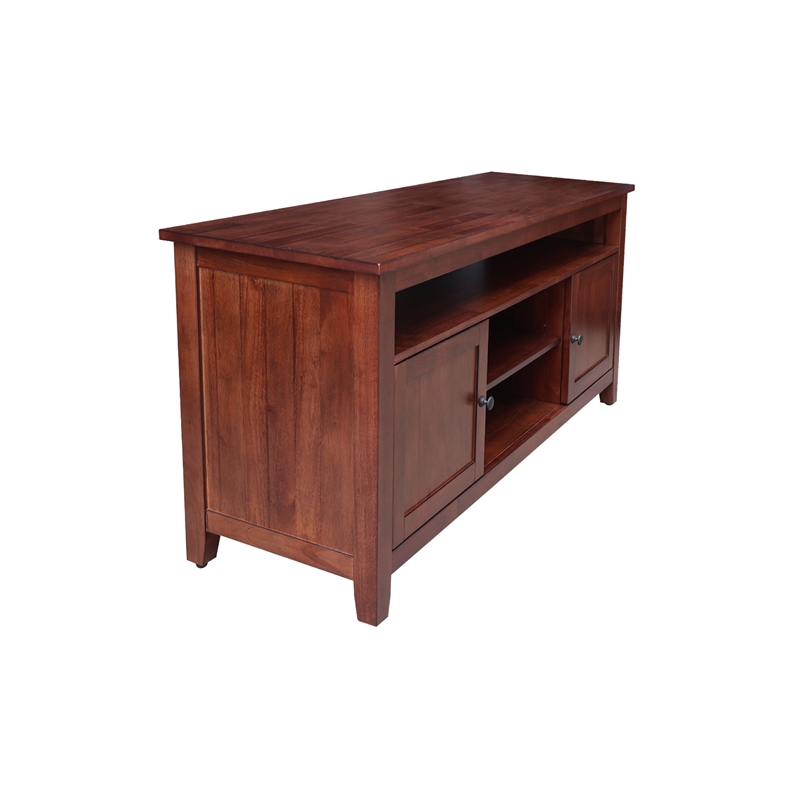 Solid Wood Entertainment  TV Stand with 2 Doors