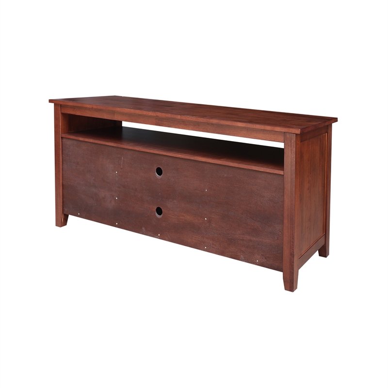 Solid Wood Entertainment  TV Stand with 2 Doors