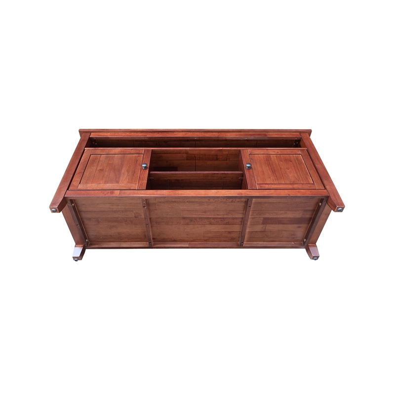 Solid Wood Entertainment  TV Stand with 2 Doors