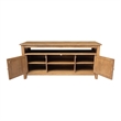 Solid Wood Entertainment  TV Stand with 2 Doors
