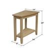 Solid Wood Keystone Accent Table Honey