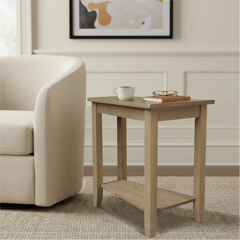 Solid Wood Keystone Accent Table Honey