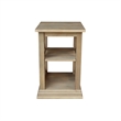 Hampton Solid Wood Accent Table with Shelves