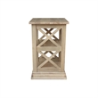 Hampton Solid Wood Accent Table with Shelves
