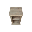Hampton Solid Wood Accent Table with Shelves