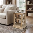 Hampton Solid Wood Accent Table with Shelves