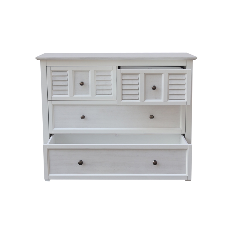 Nantucket Breeze Solid Wood Bedroom 4 Drawer Dresser