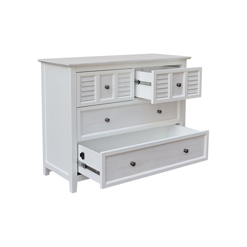 Nantucket Breeze Solid Wood Bedroom 4 Drawer Dresser