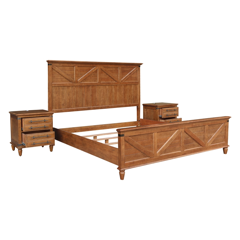 Willow Creek King Bedroom Set with Two Nightstands
