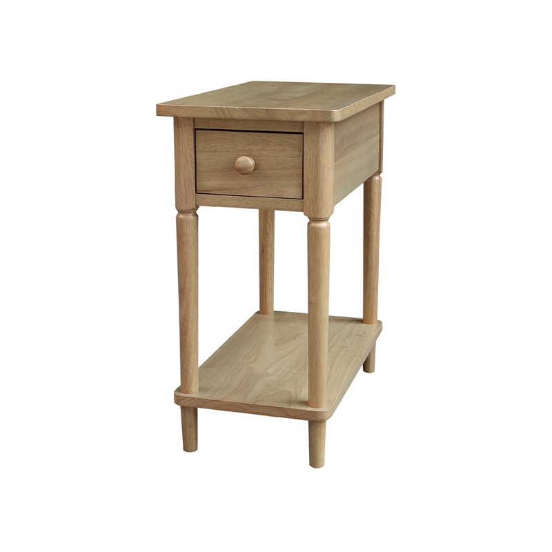 Solid Wood Narrow Side Table