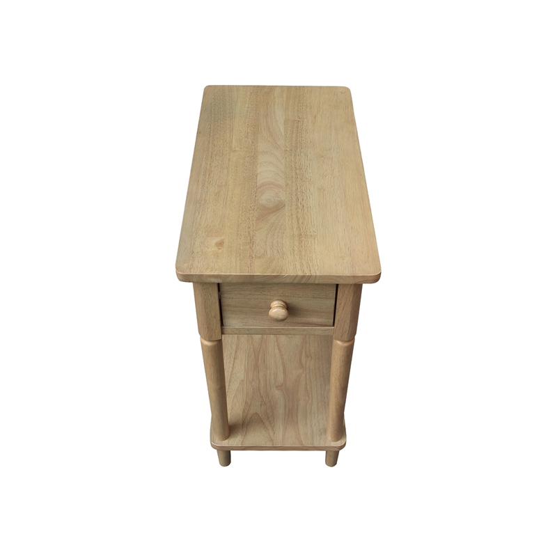 Solid Wood Narrow Side Table
