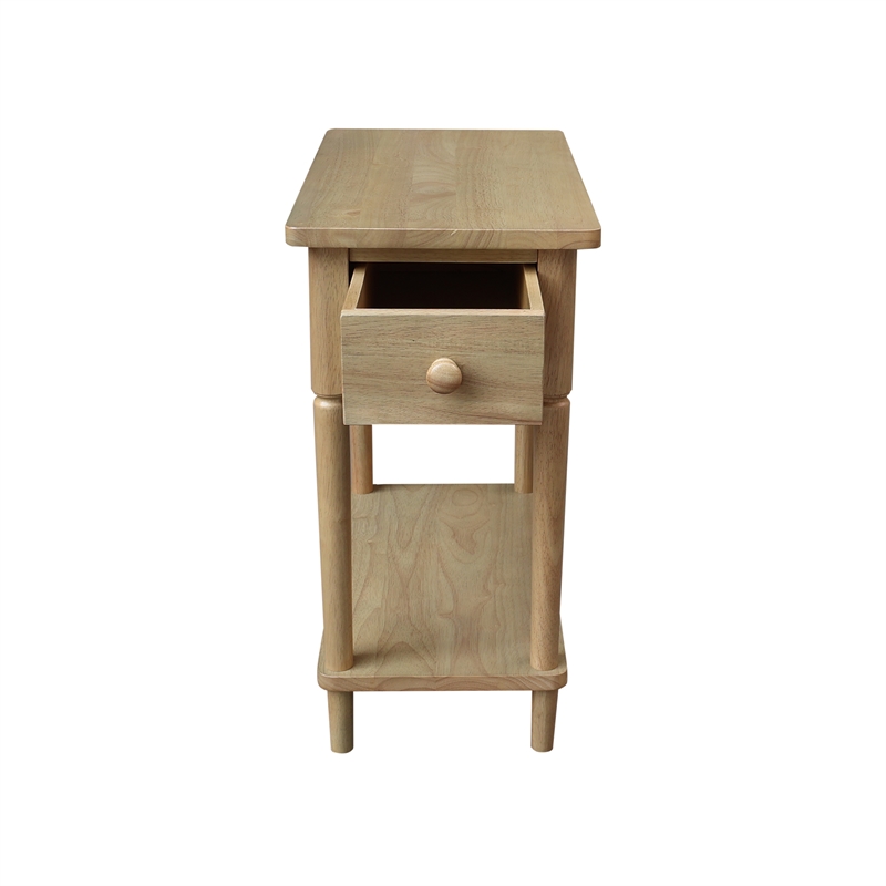 Solid Wood Narrow Side Table