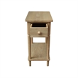Solid Wood Narrow Side Table