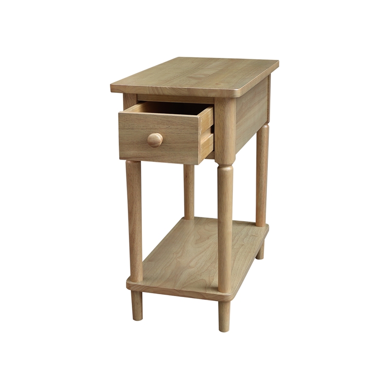 Solid Wood Narrow Side Table