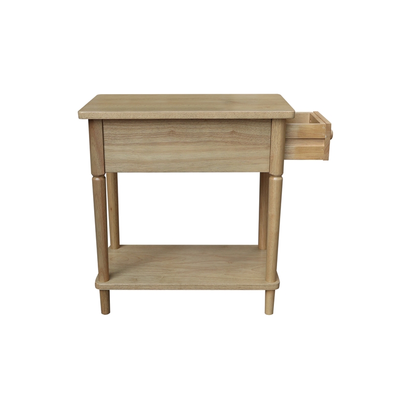 Solid Wood Narrow Side Table