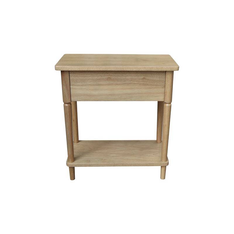 Solid Wood Narrow Side Table
