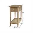 Solid Wood Narrow Side Table