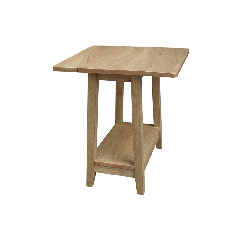 Solid Wood Square Drop Leaf Side Table