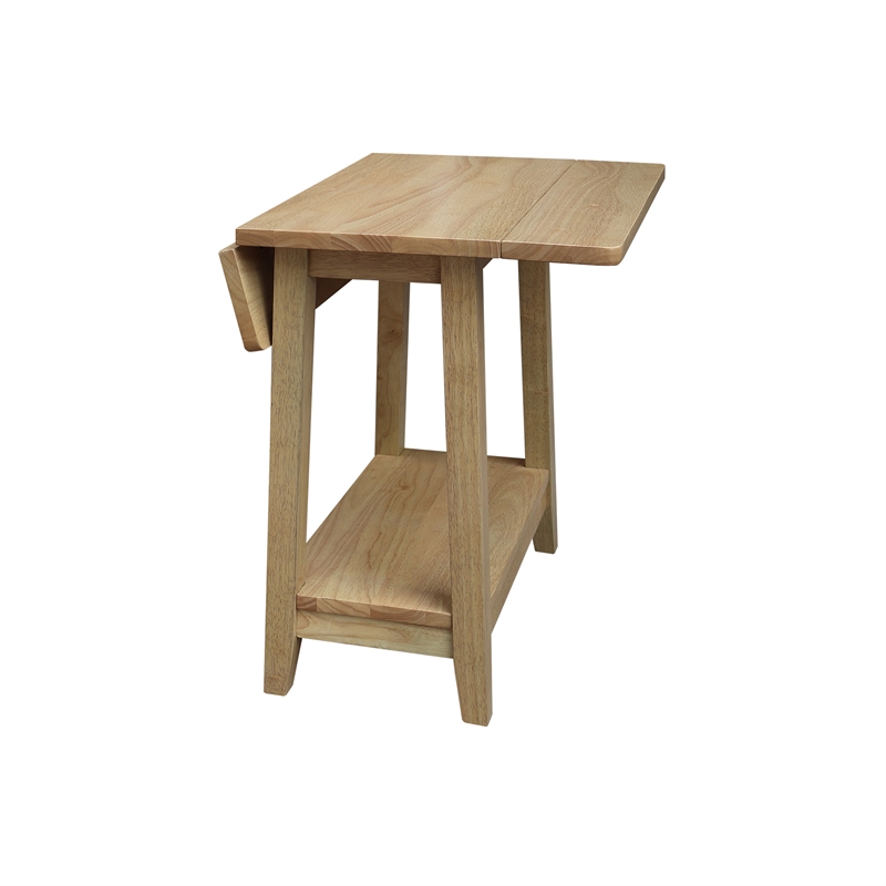 Solid Wood Square Drop Leaf Side Table