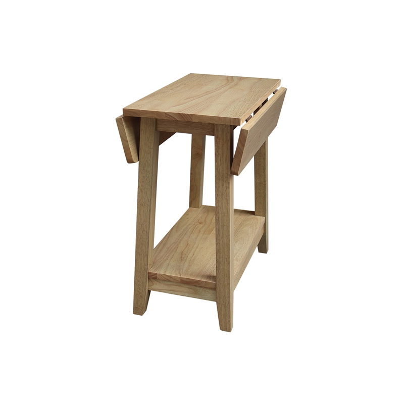 Solid Wood Square Drop Leaf Side Table