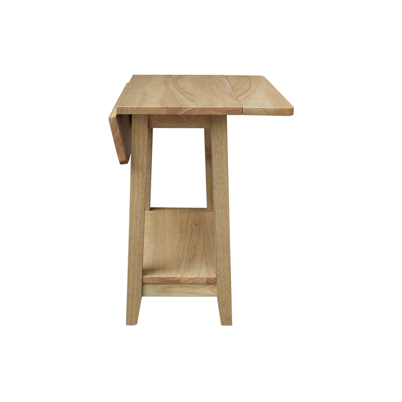Solid Wood Square Drop Leaf Side Table