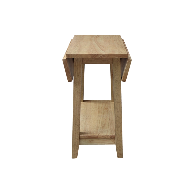 Solid Wood Square Drop Leaf Side Table