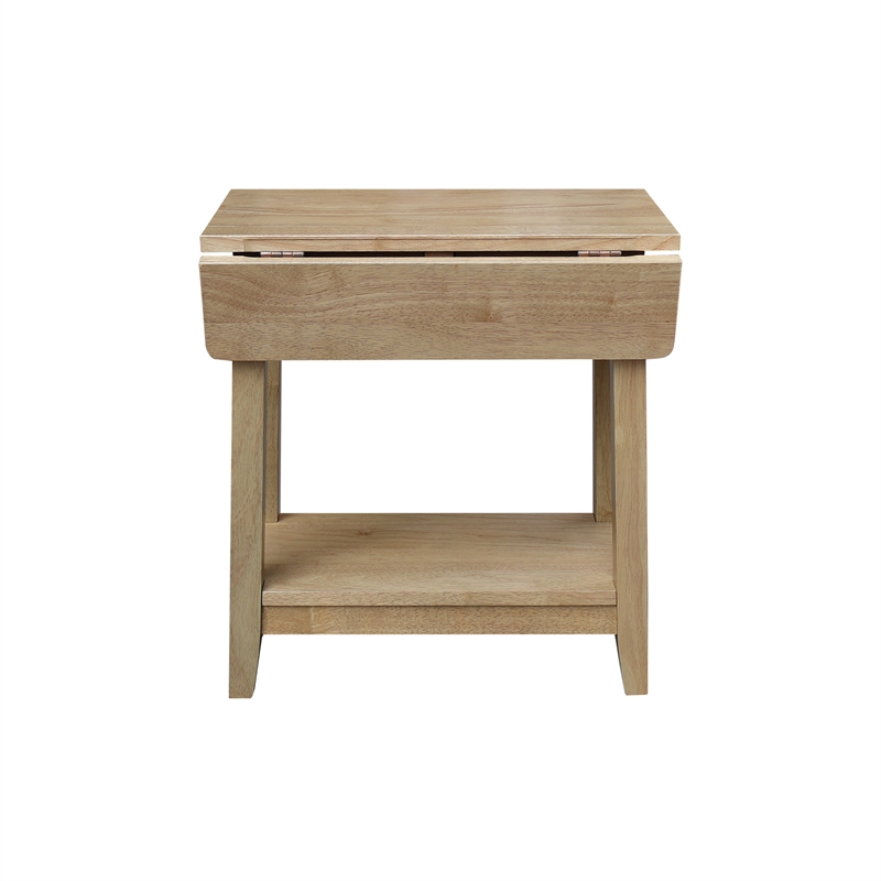 Solid Wood Square Drop Leaf Side Table