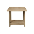 Solid Wood Square Drop Leaf Side Table