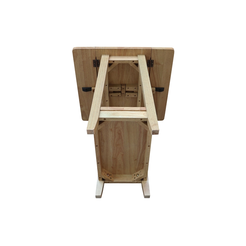 Solid Wood Square Drop Leaf Side Table