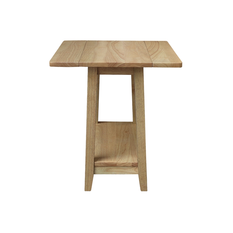 Solid Wood Square Drop Leaf Side Table