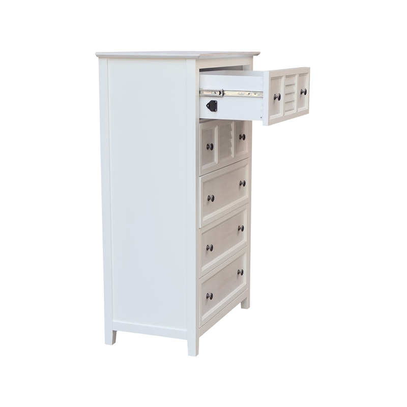 Nantucket Breeze Solid Wood Bedroom 5 Drawer Dresser