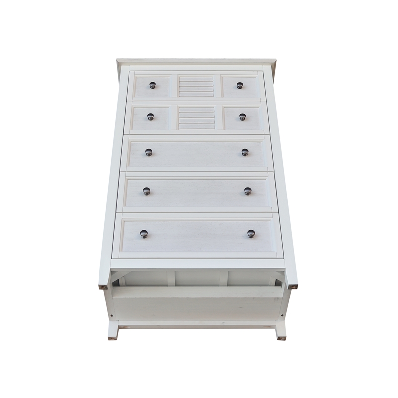 Nantucket Breeze Solid Wood Bedroom 5 Drawer Dresser