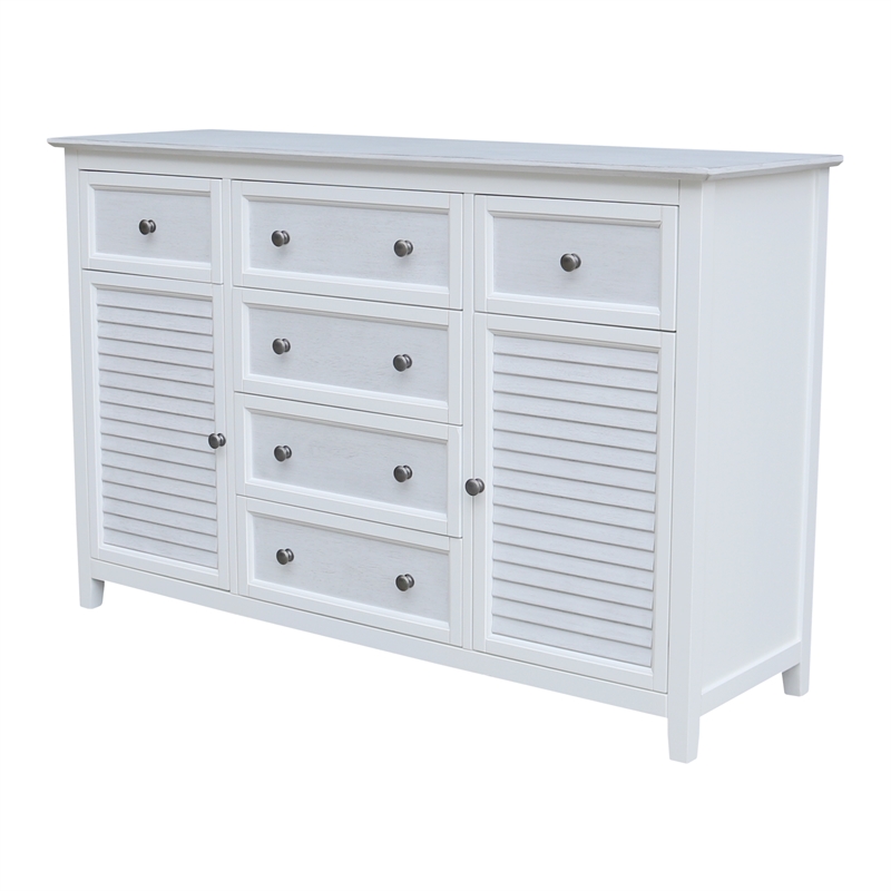 Nantucket Breeze Solid Wood Bedroom 6 Drawer Dresser